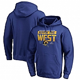 Men's Rams Blue 2018 NFL Playoffs Reppin' The West Pullover Hoodie,baseball caps,new era cap wholesale,wholesale hats